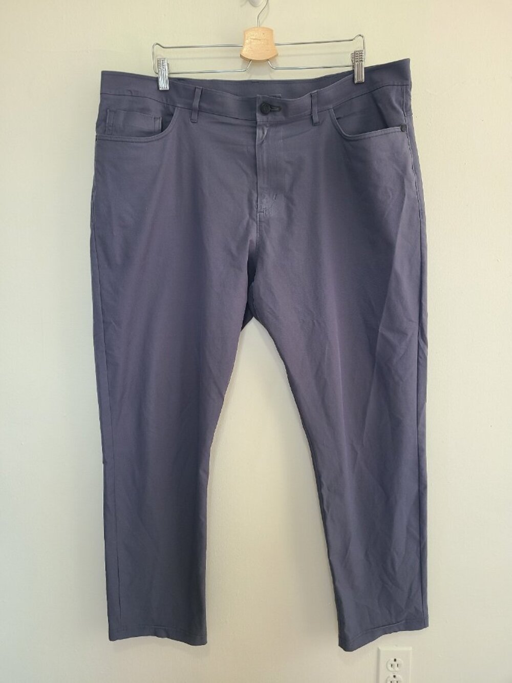 Public Rec Pants Mens 40X32 Grey Chino Tech Performance Flat Front Straight